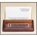 Rosewood Business Card Holder Nameplate (2" x 4")
